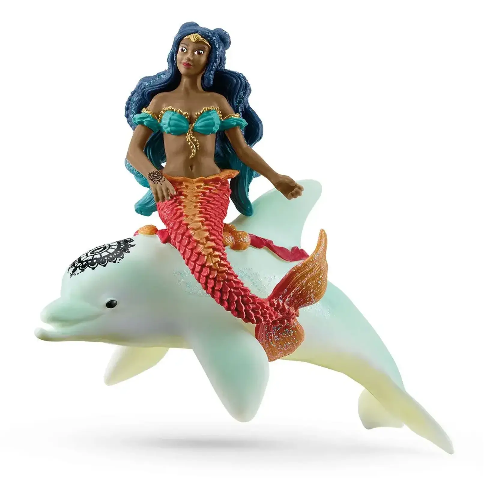 Schleich Isabelle On Dolphin Figure