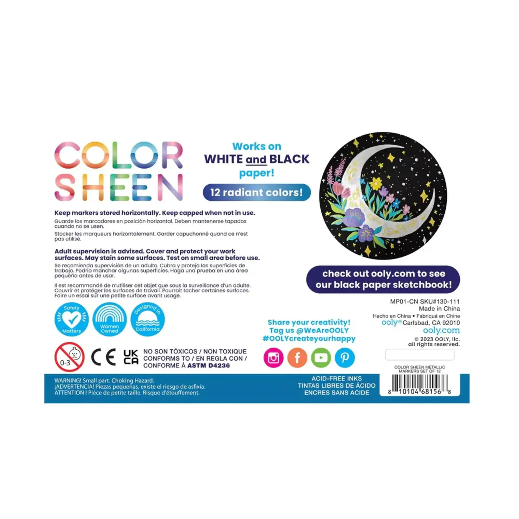 Color Sheen Metallic Markers 12 Pack