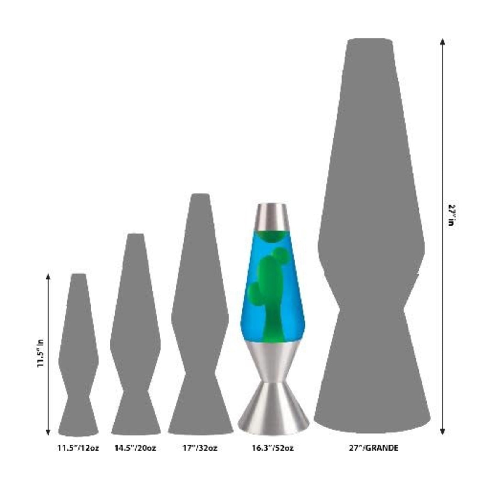 Lava Lamp Green Blue 16.3"