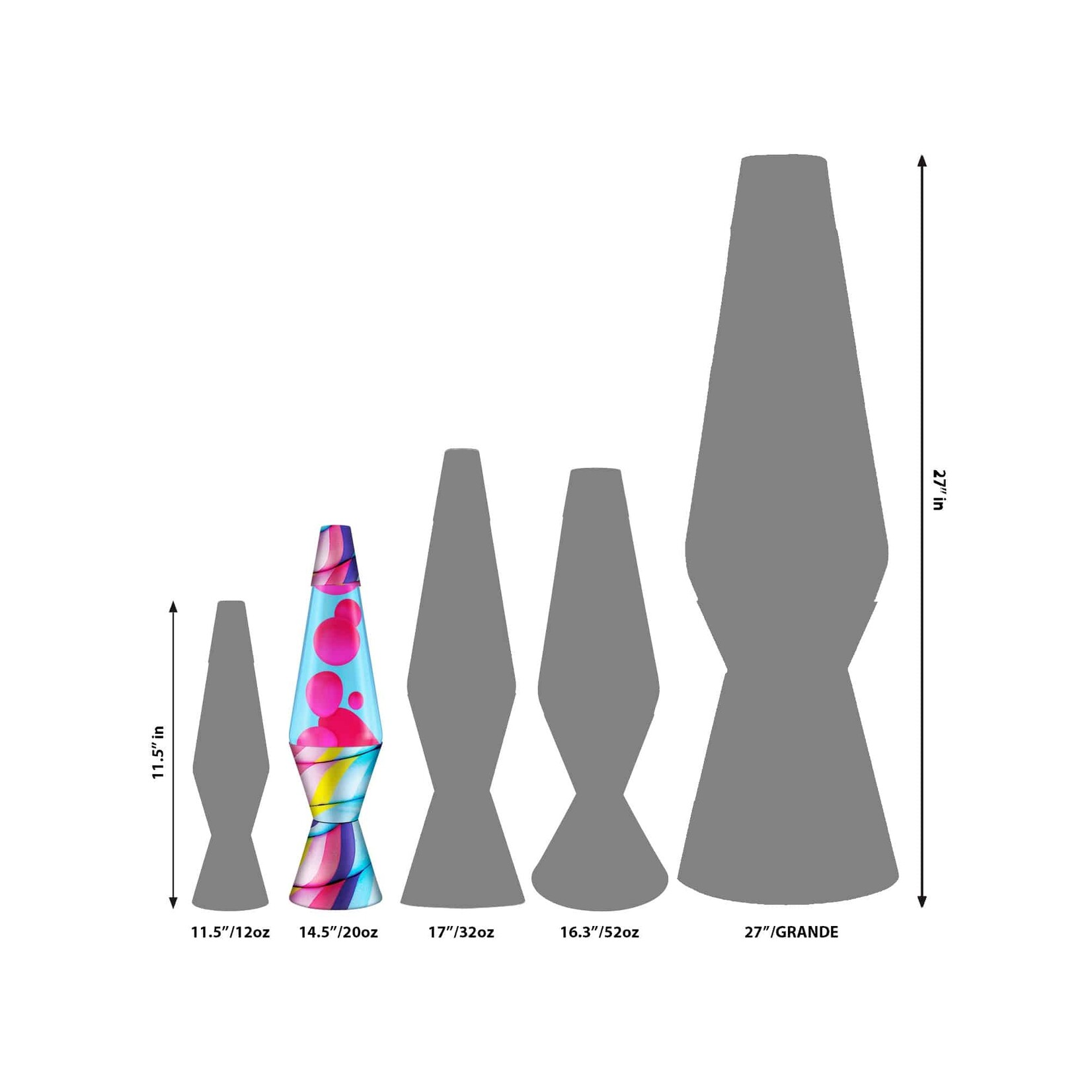 Candy Swirl Pink & Light Blue 14.5" Lava Lamp by Schylling