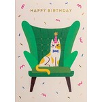 Cat On Chair Card