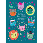 Purrfect Birthday 4.5X6.25" Card