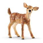 Realistic White-Tailed Fawn Figurine