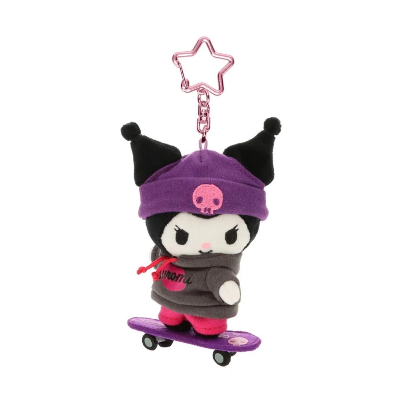 Key Chain W/Mascot Skateboard Kuromi