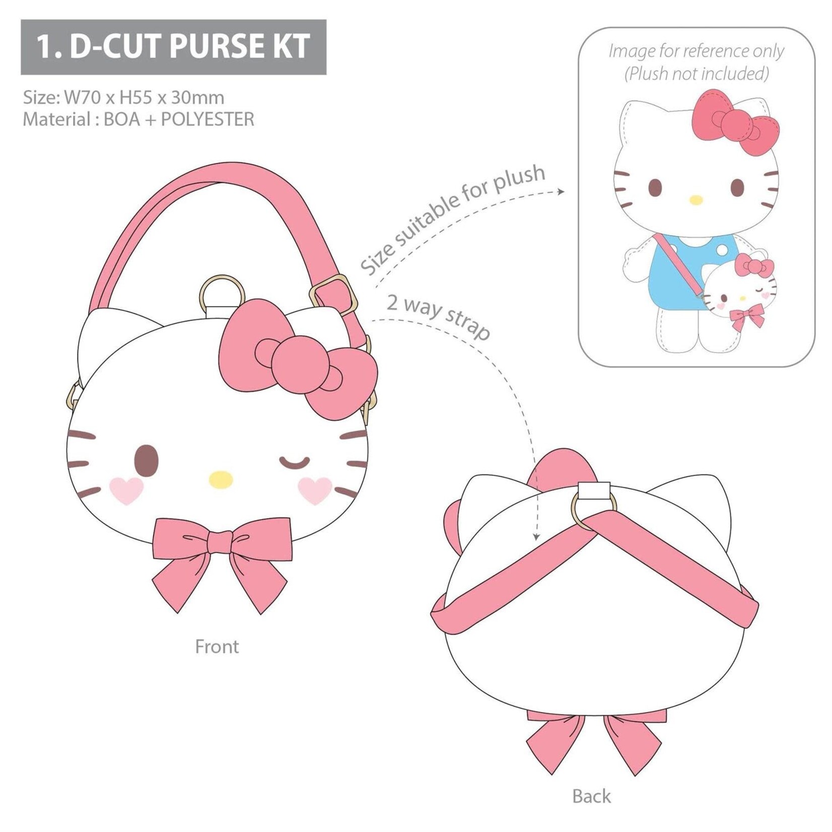 Die Cut Purse Hello Kitty