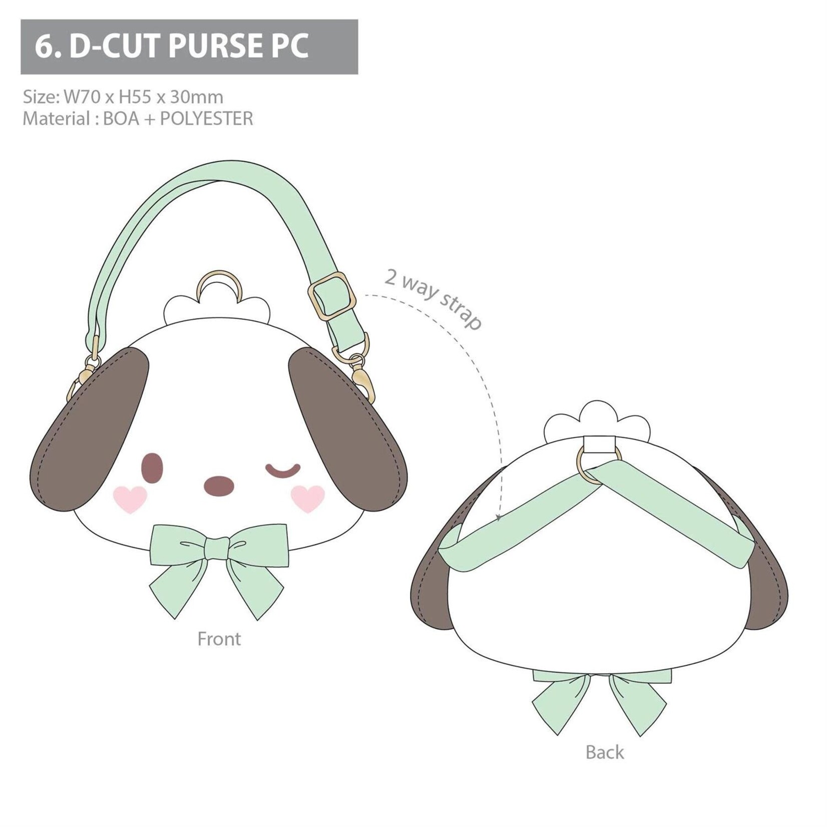Die Cut Purse Pochacco