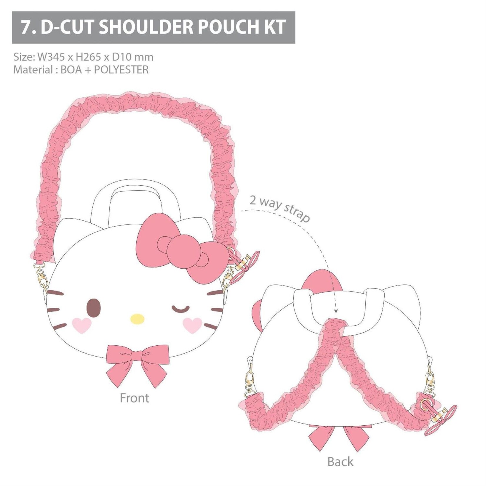 Die Cut Shoulder Pouch Hello Kitty
