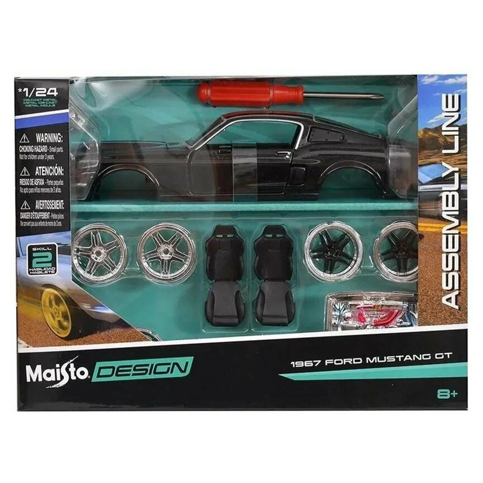 1:24 Des AL 1967 Ford Mustang GT Model Kit