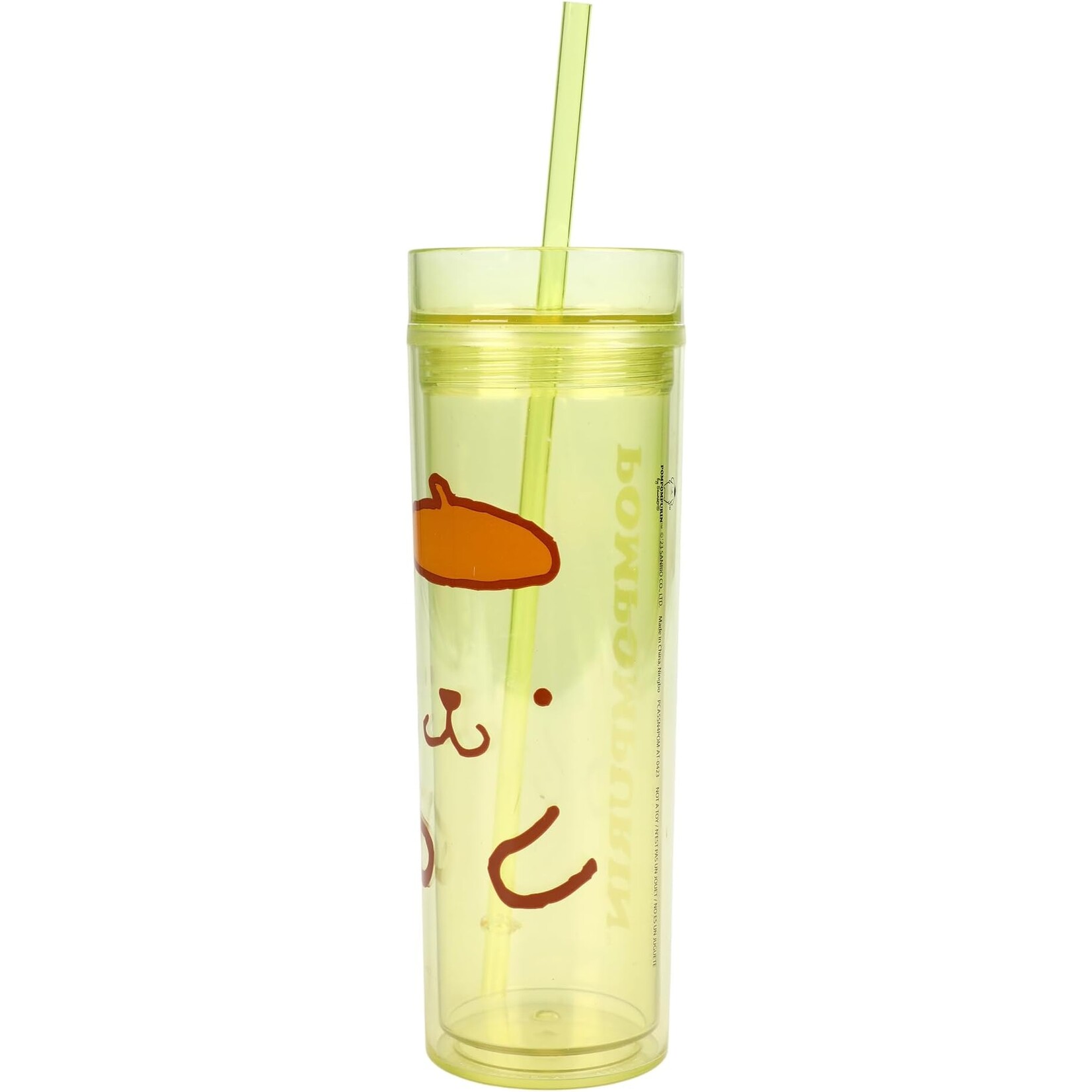 Pom Pom Purin 16 oz. Slim Plastic Tumbler