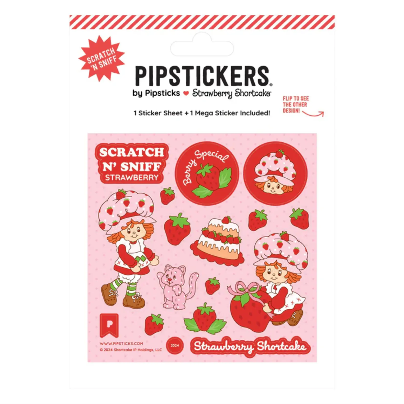 Strawberry Shortcake Custard Scratch n Sniff Sticker Sheet