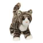 Zigby Gray Stripe Cat Plush