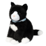 Mini Black & White Cat Plush