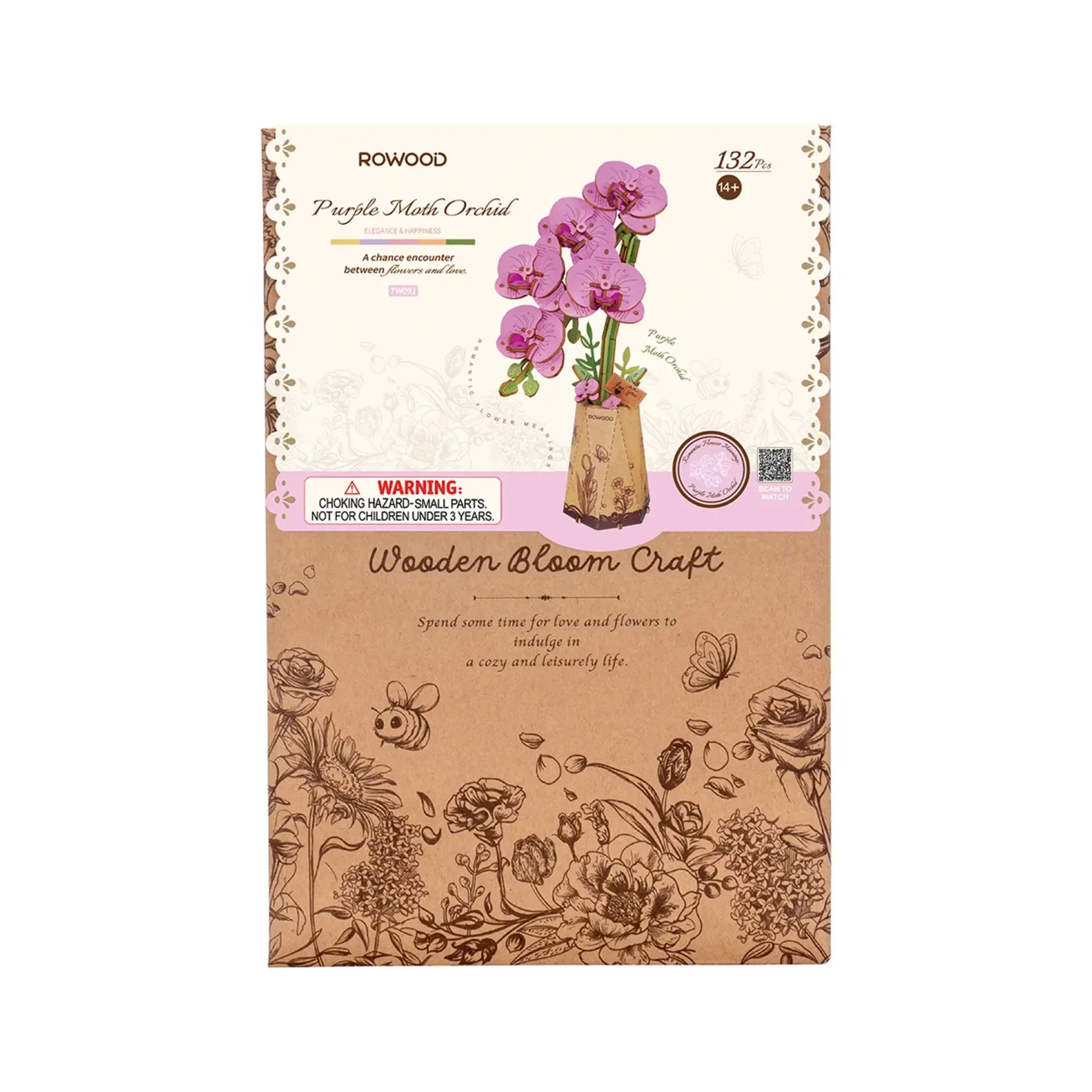 Purple Moth Orchid Model