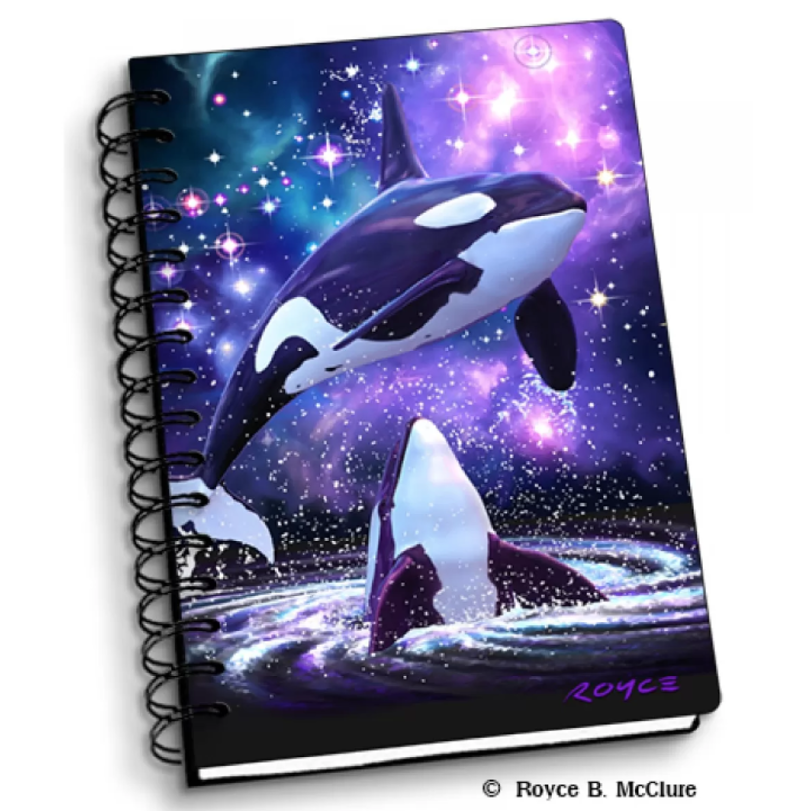 Space Orcas 4"x6" Notebook