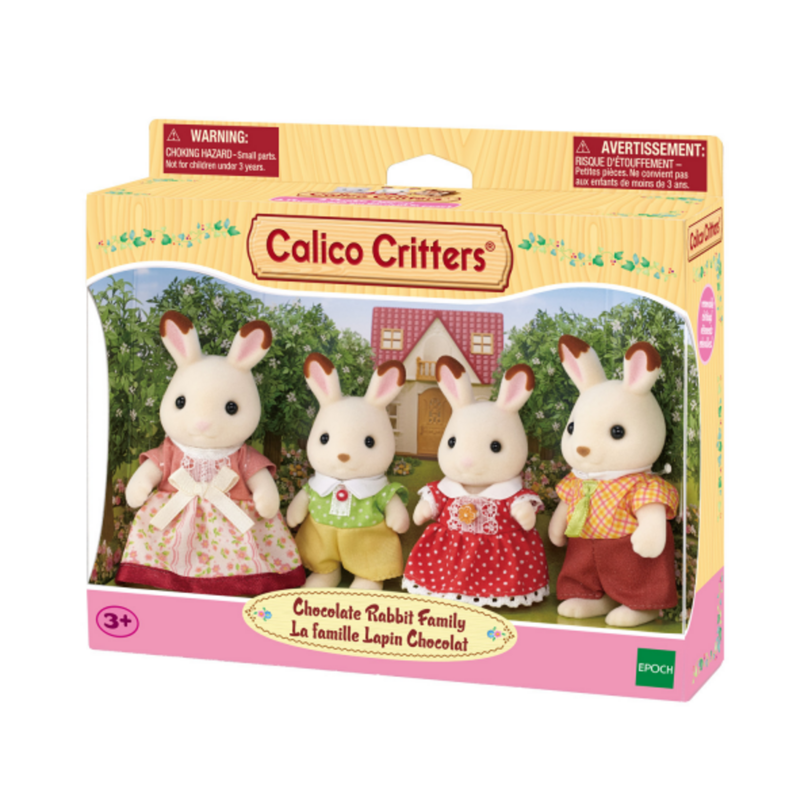 Calico Critters Chocolate Rabbit Family