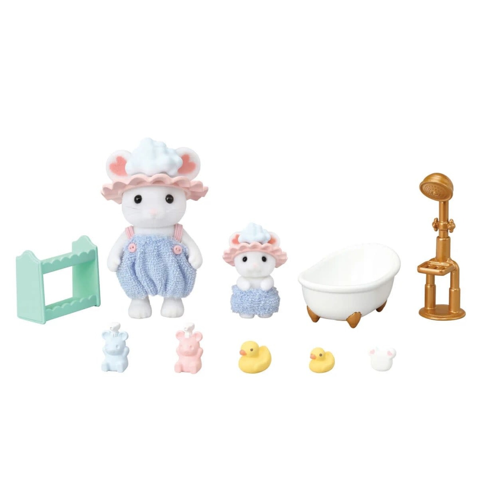 Calico Critters Bathtime Bubble Siblings Playset