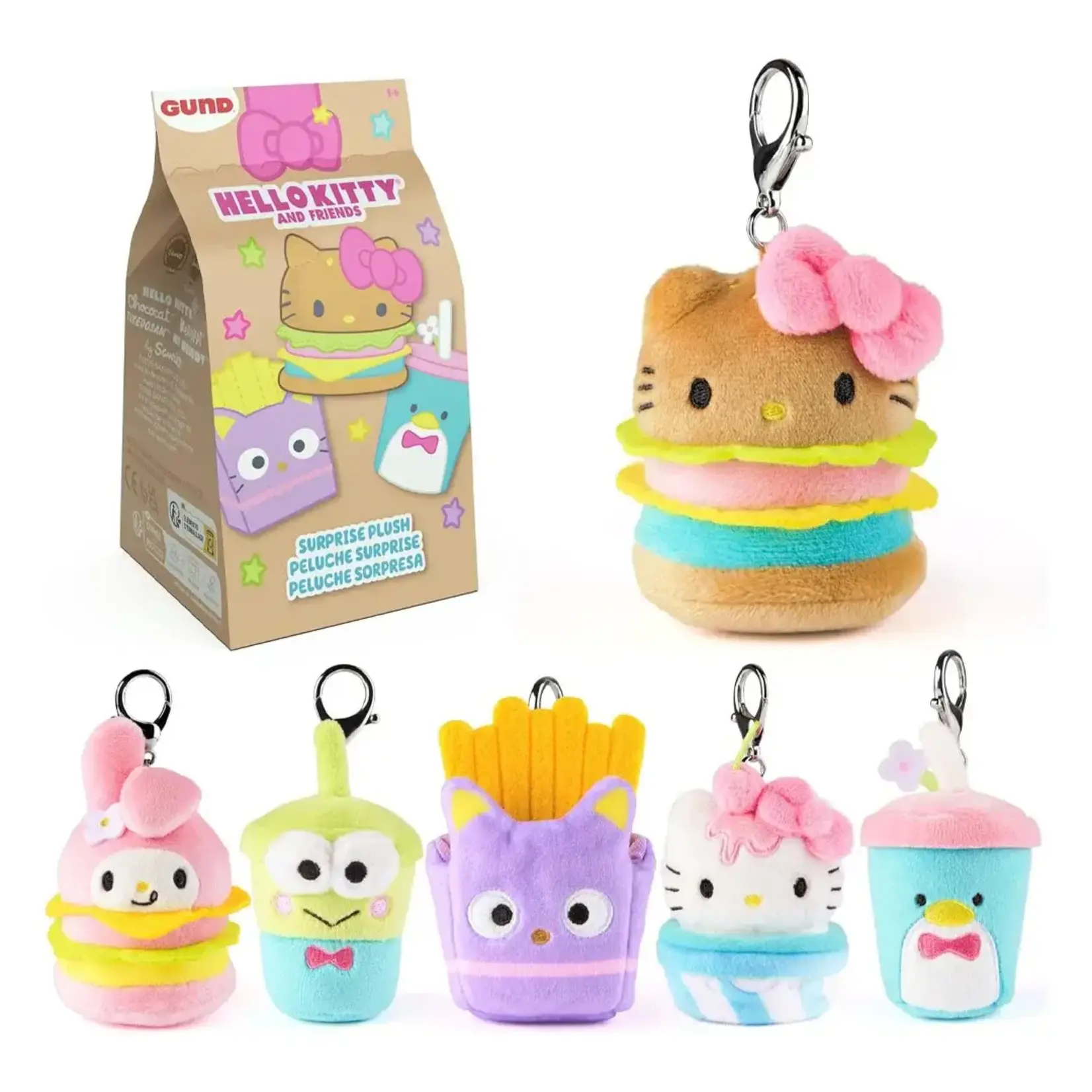 Hello Kitty and Friends Fast Food Surprise Plush Keychain