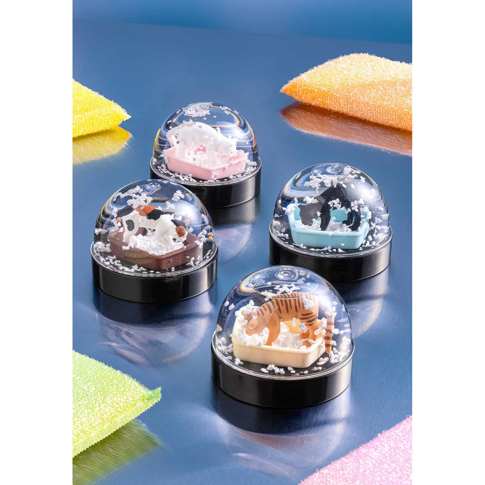 Cat Litter Snow Globe Blind Box Figure