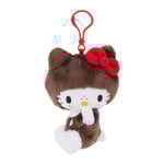 Hello Kitty x Monchhichi Big Head 4.7" Plush Keychain