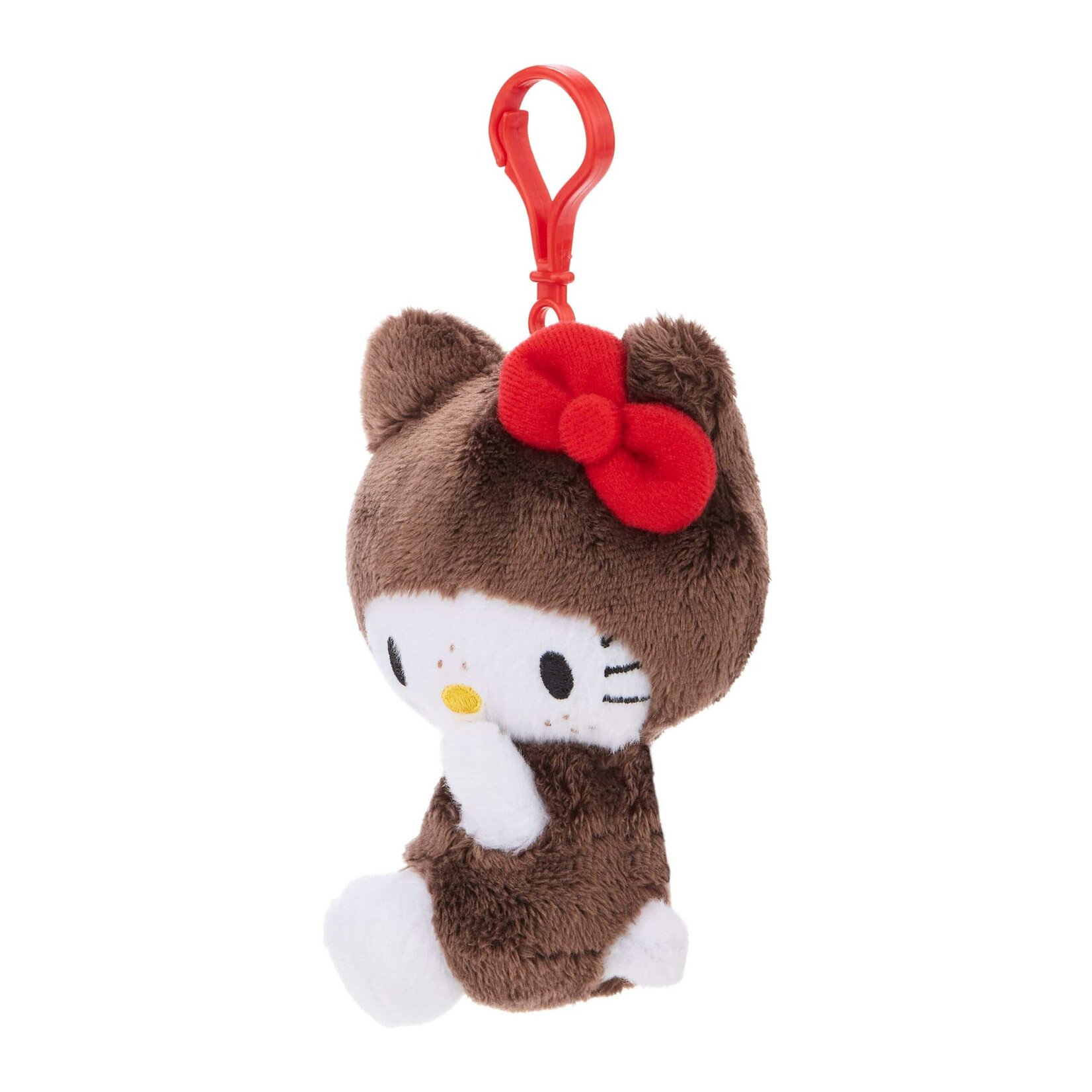 Hello Kitty x Monchhichi Big Head 4.7" Plush Keychain