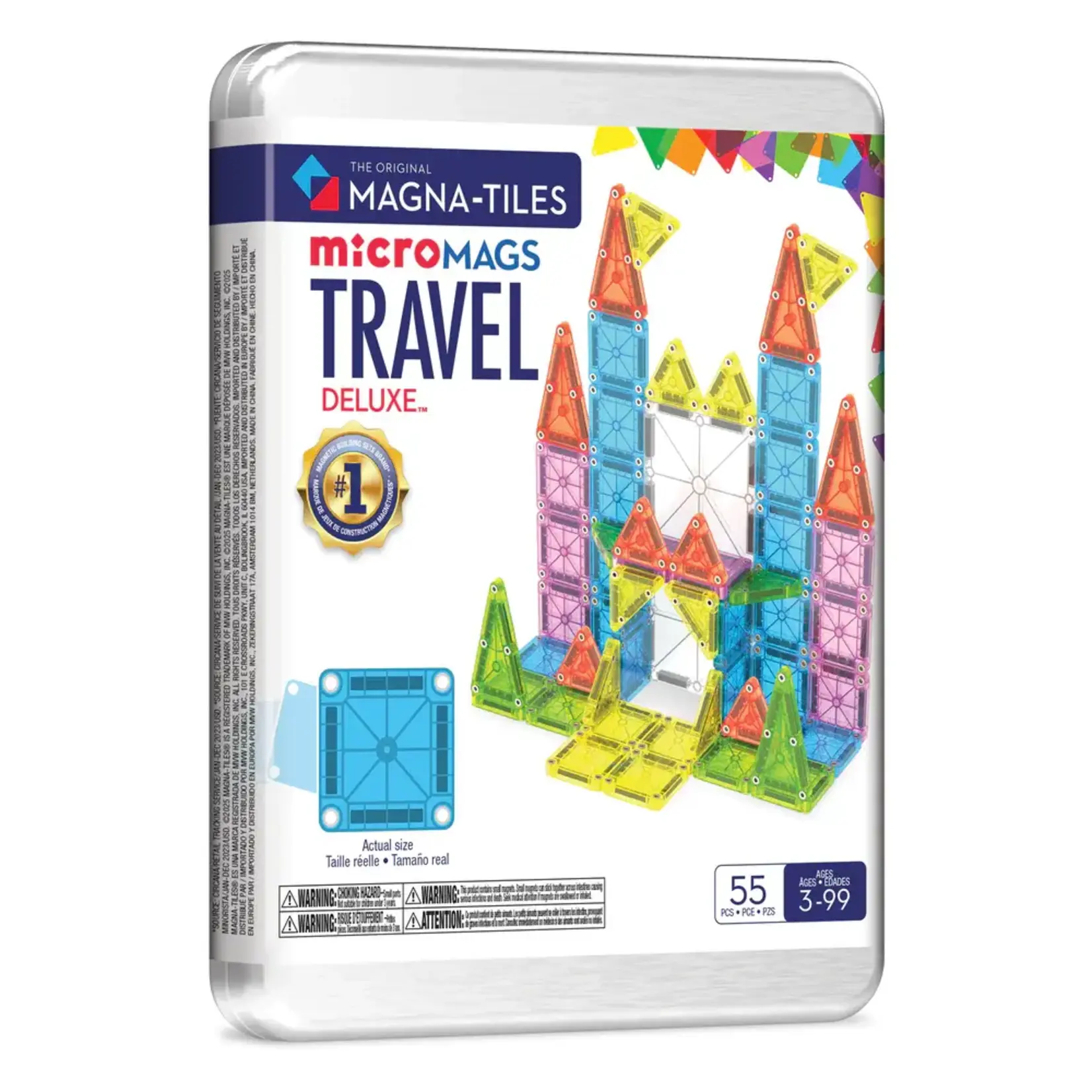 MAGNA-TILES MicroMAGS Travel Set Deluxe: 55-Piece Set