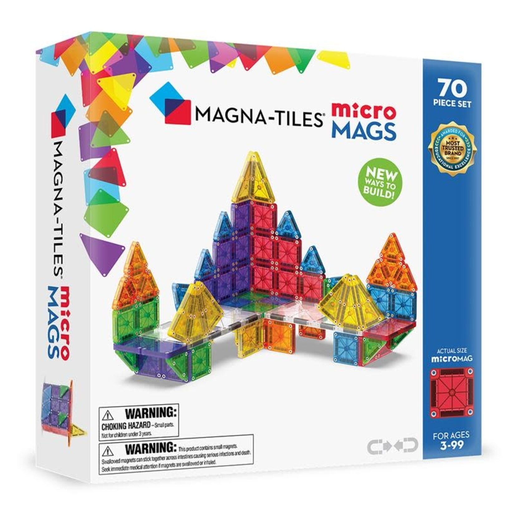 MAGNA-TILES microMAGS 70-Piece Deluxe Set