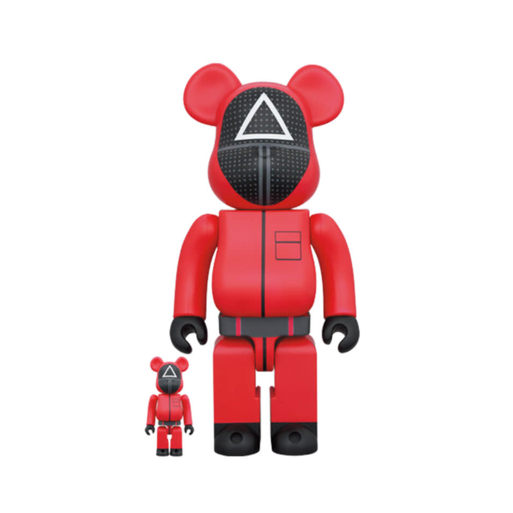 BE@RBRICK SQUID GAME(イカゲーム)GUARD 「△」 Medicom - BE@RBRICK SQUID GAME GUARD 100% & 400% 2PK Art Toy - Toy Joy