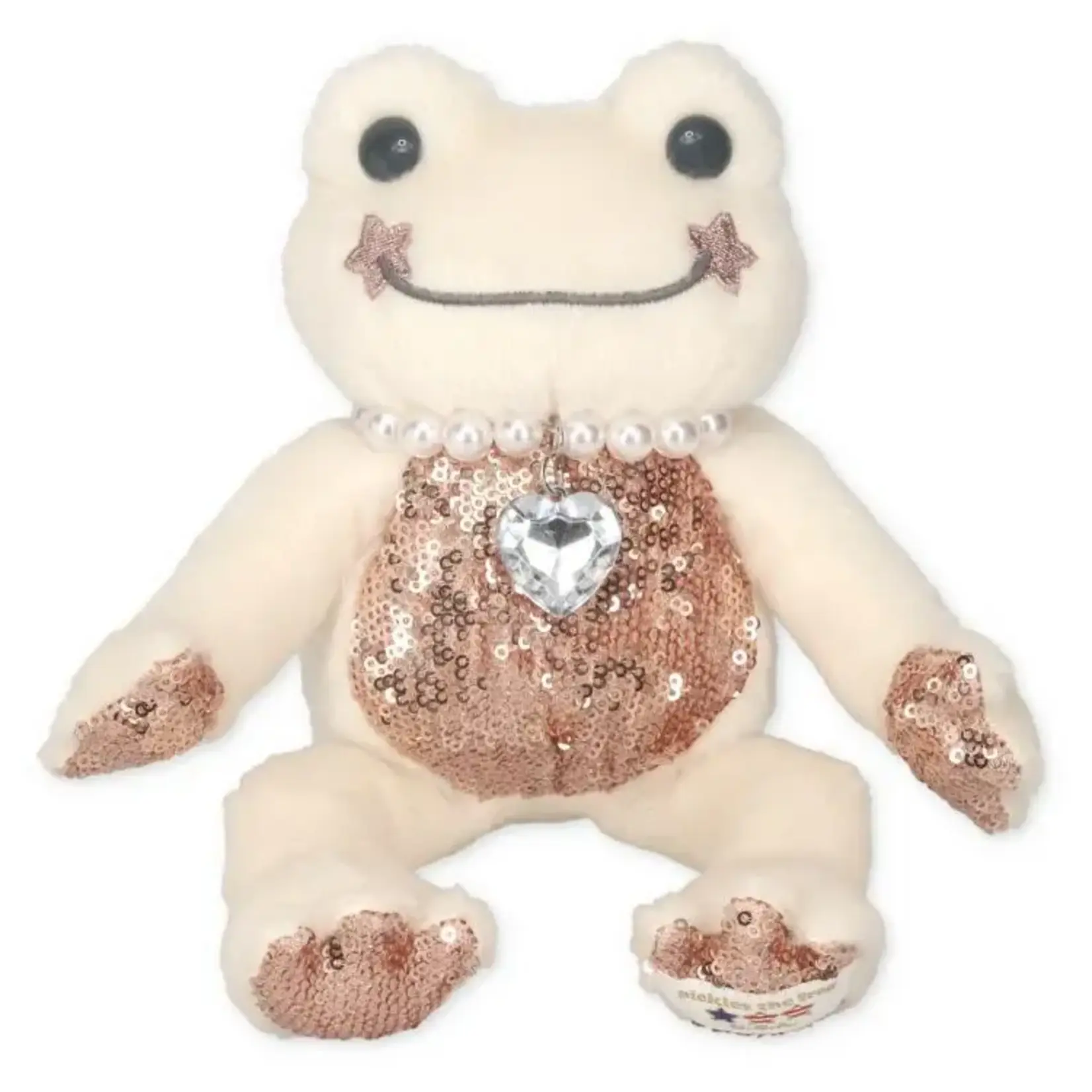 Pickles the Frog Ivory Jewel Bean Doll Plush