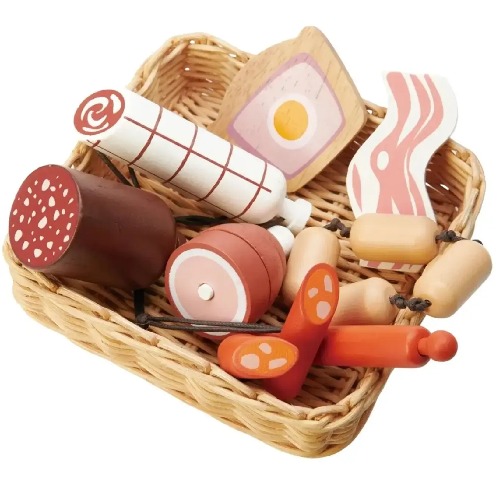 Wooden Charcuterie Basket: Play Food Set