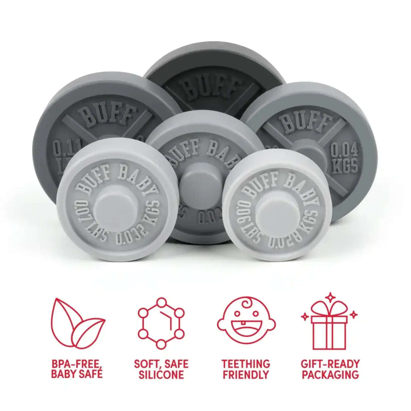 Buff Baby Weight Plate Teething Toy