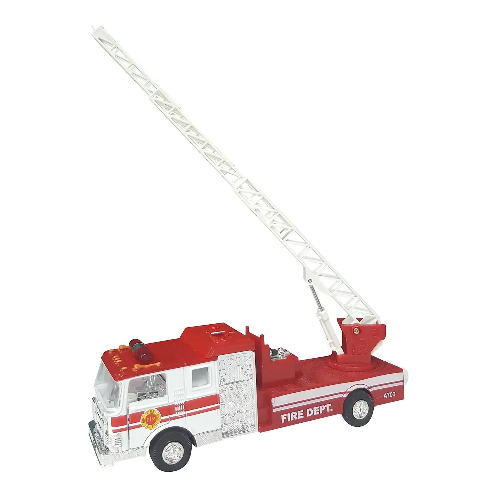 Die-Cast Metal Fire Engine with Pull-Back Action & Sound