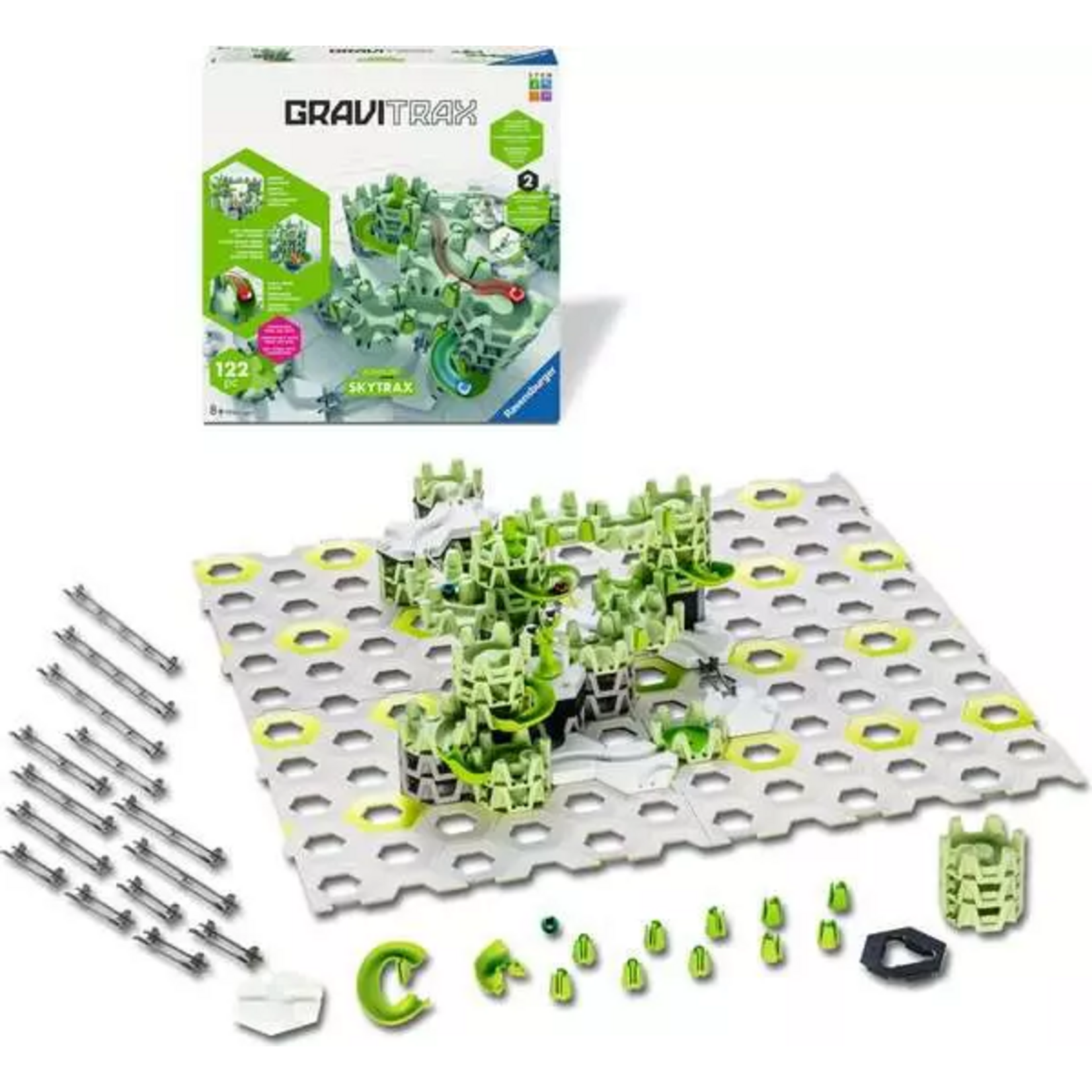 The GraviTrax SkyTrax Action Set - Medium, 122 pieces