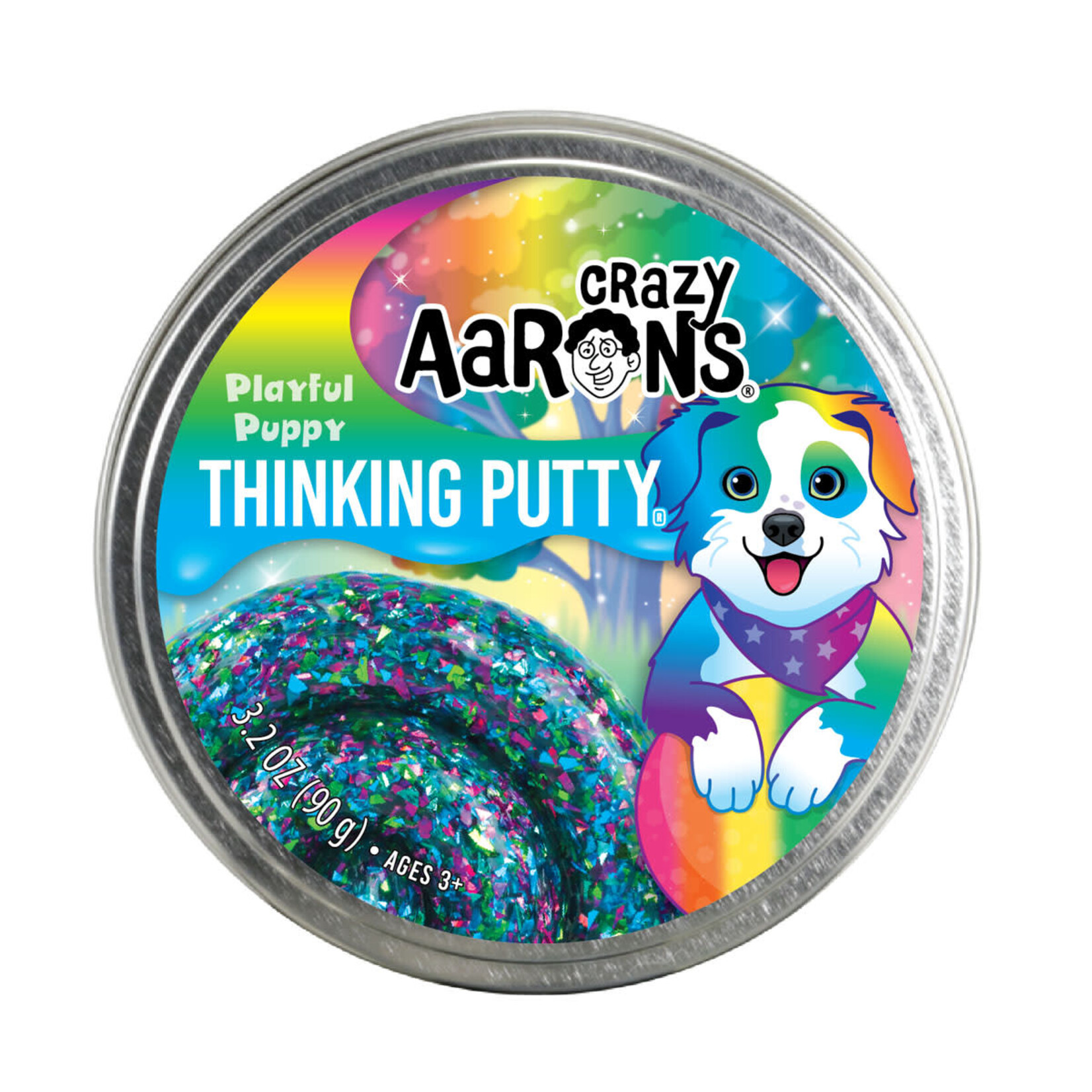 Crazy Aaron's Playful Puppy Thinking Putty 4" Tin