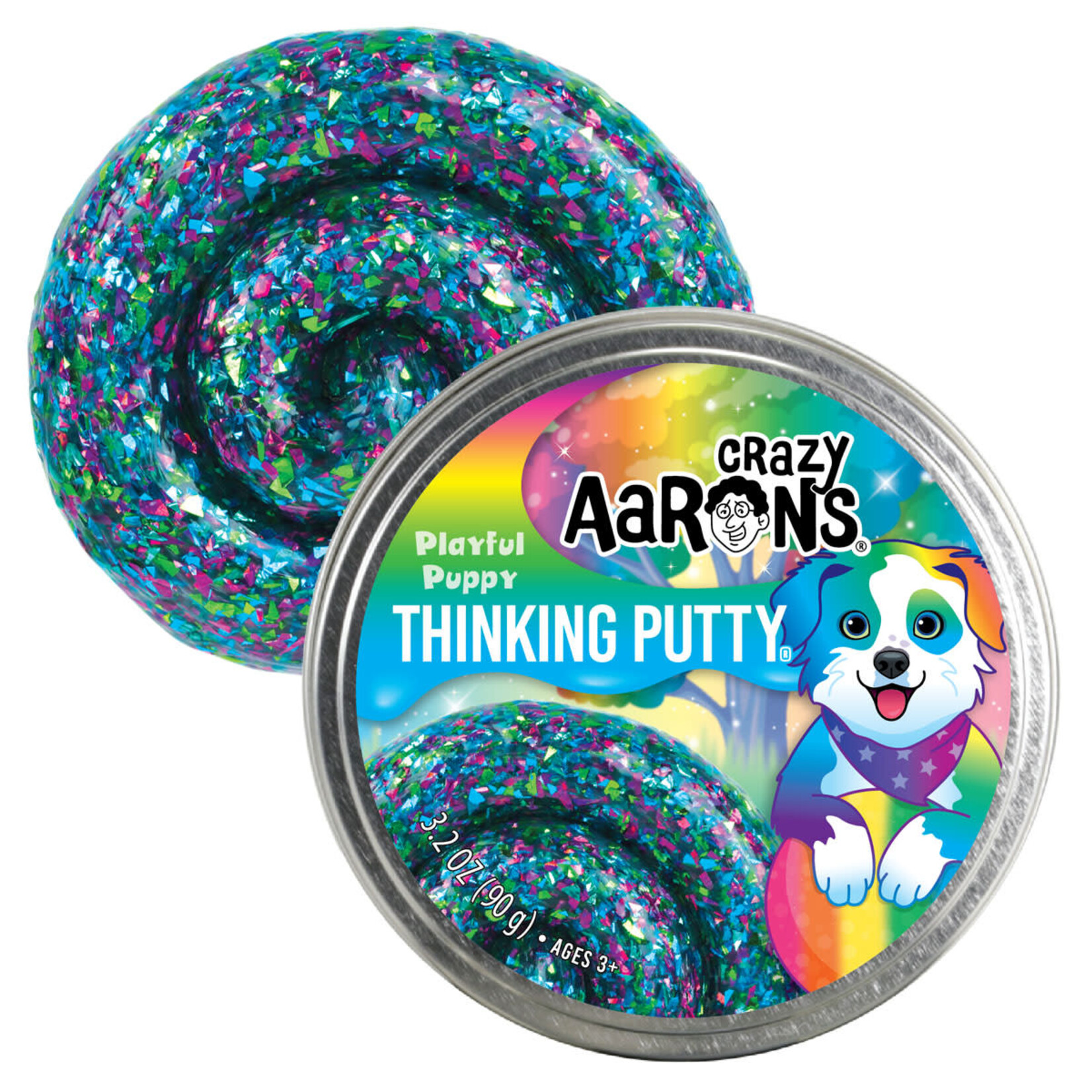 Crazy Aaron's Playful Puppy Thinking Putty 4" Tin