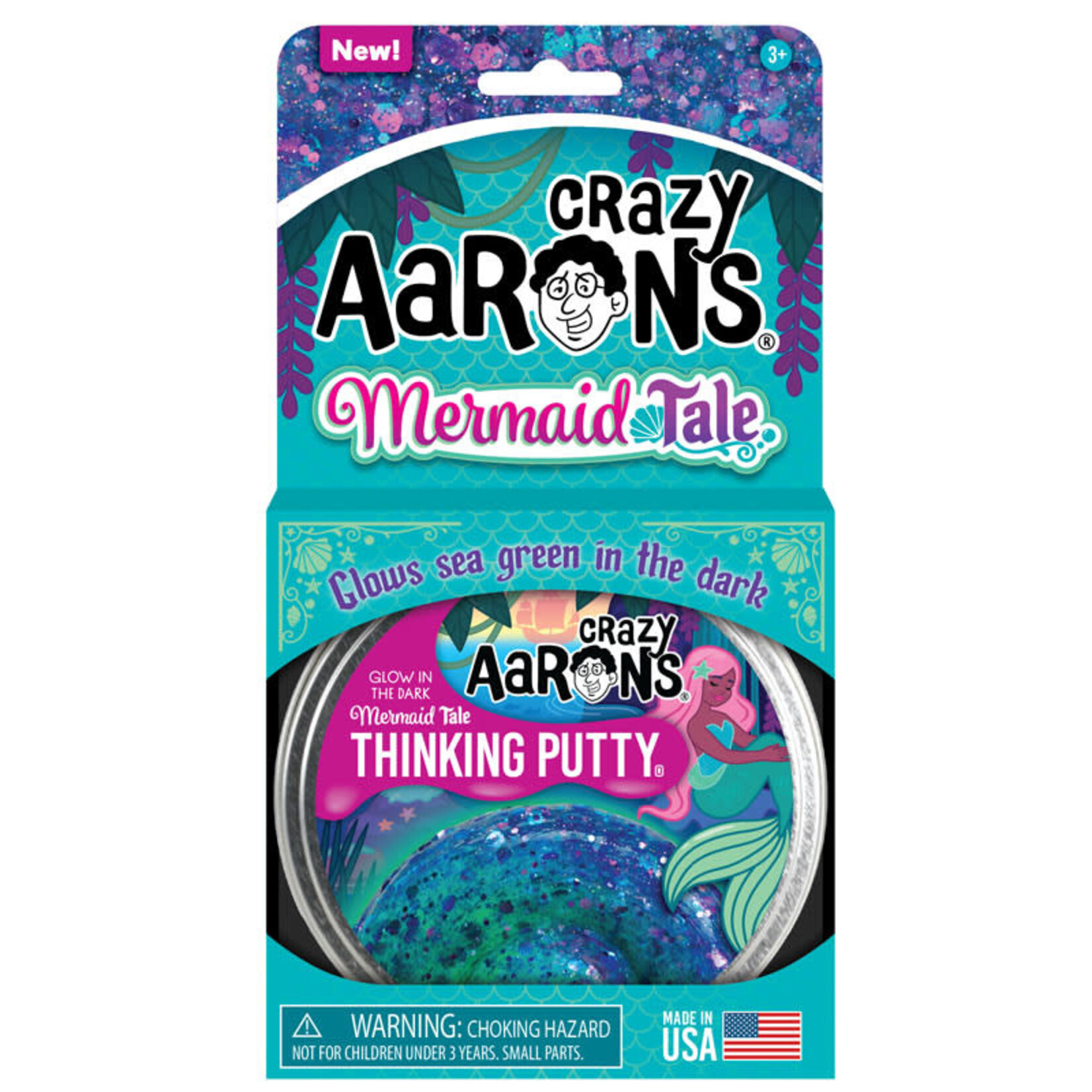 Crazy Aaron's Mermaid Tale Thinking Putty 4" Tin