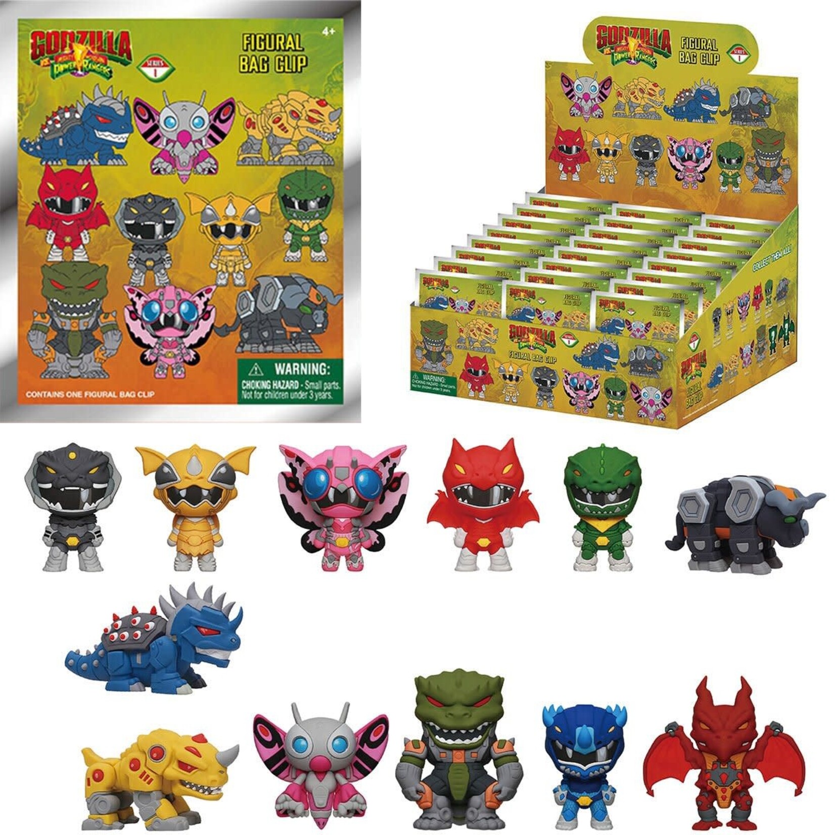 Godzilla vs Power Rangers 3D Foam Clip