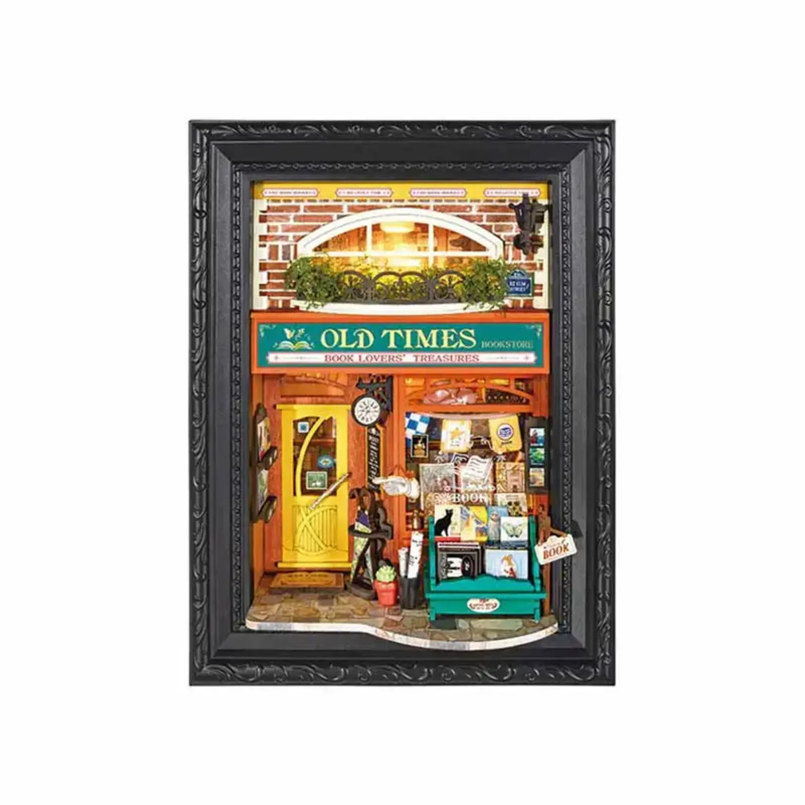 Old Times Bookstore Miniature Frame 3D Wooden Puzzle