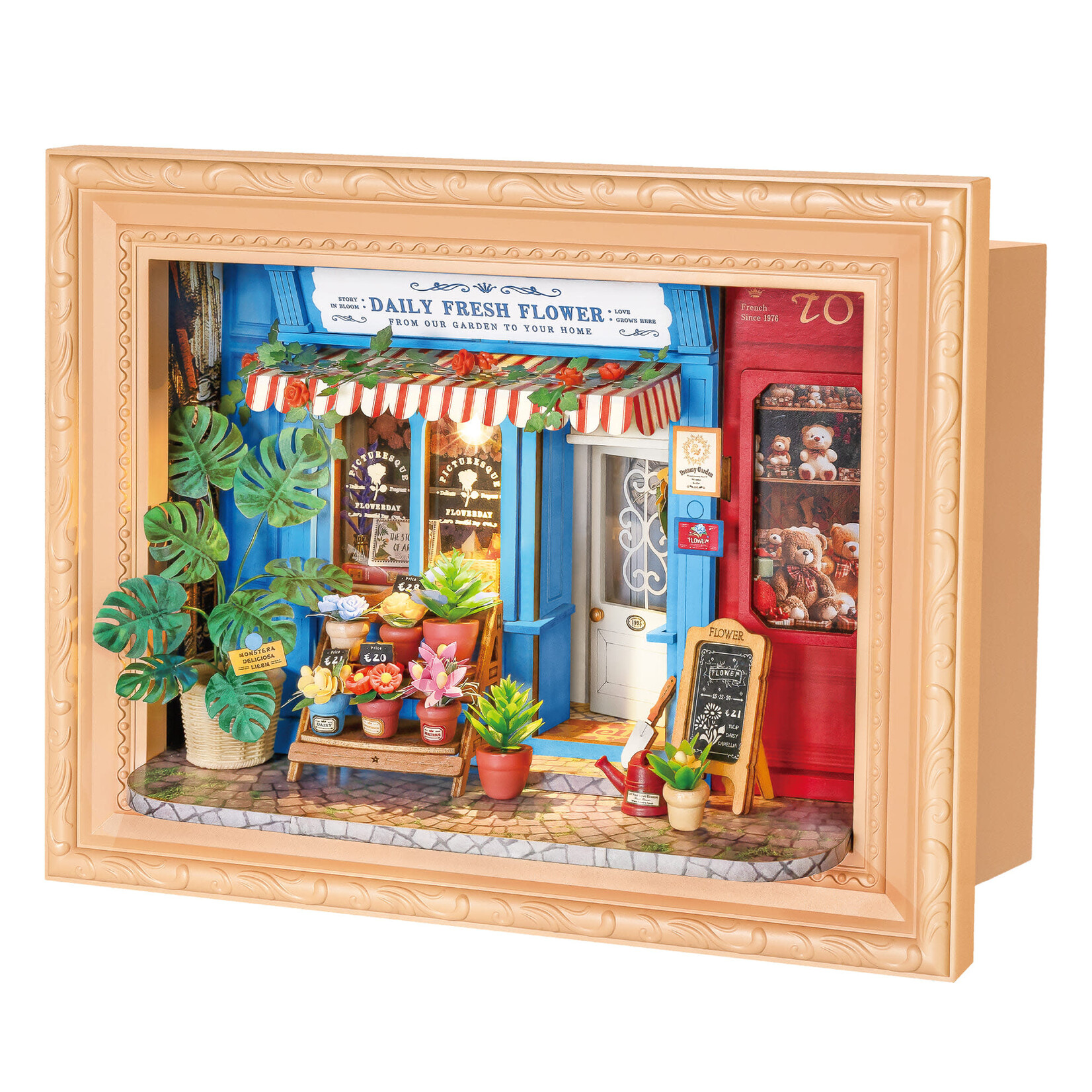Daily Fresh Flower Miniature Frame 3D Wooden Puzzle