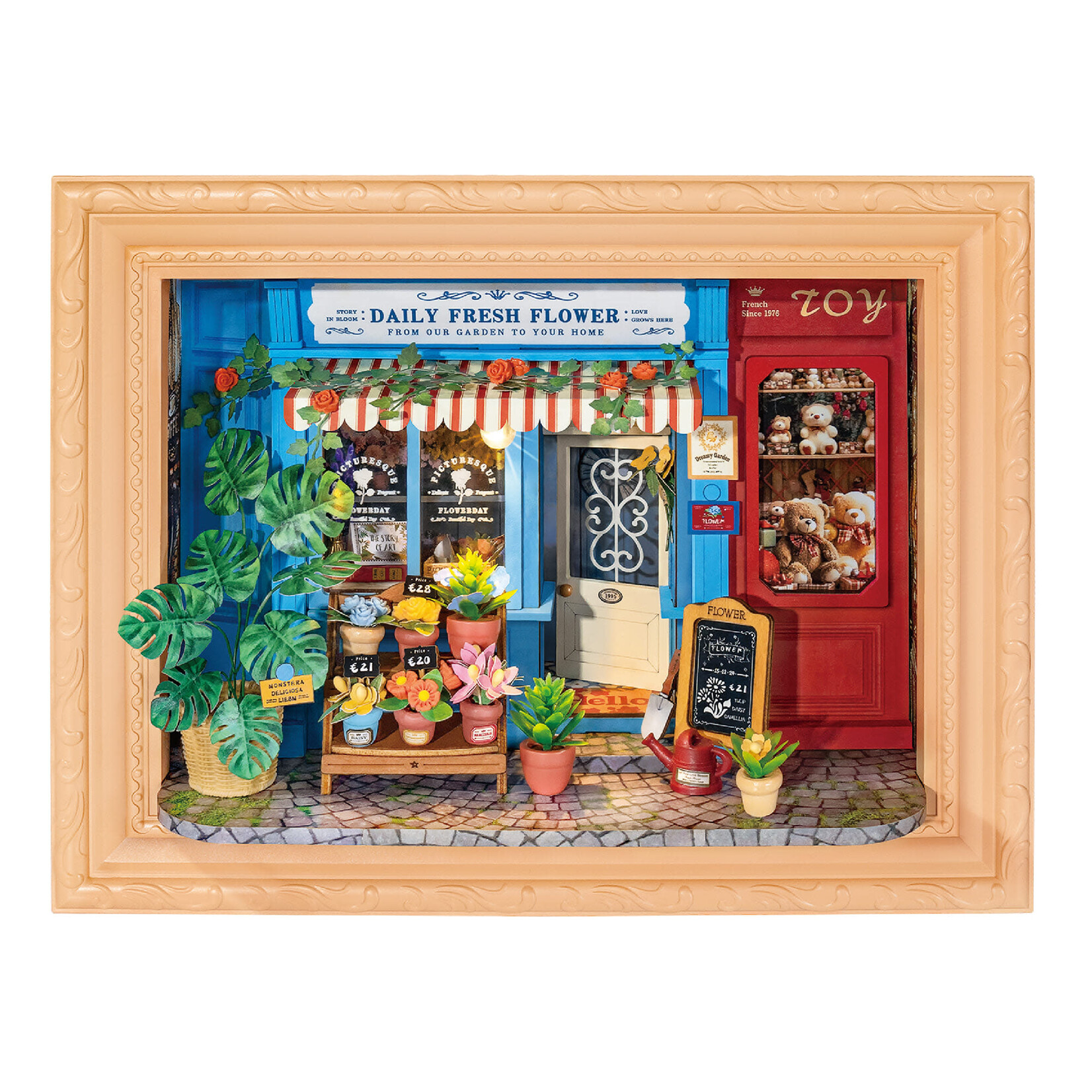 Daily Fresh Flower Miniature Frame 3D Wooden Puzzle