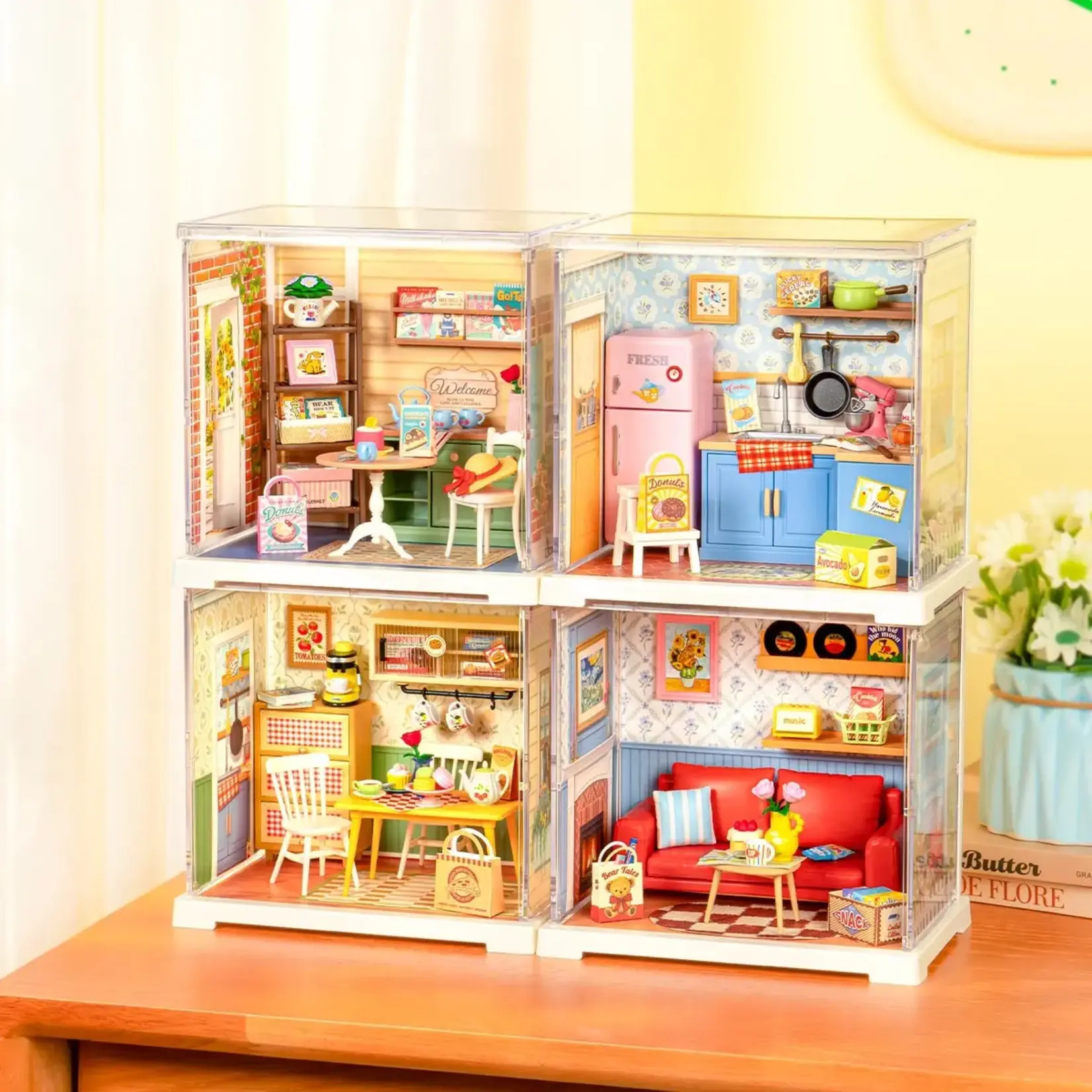 Floral Dining Room Mini Super Creator DIY Miniature House