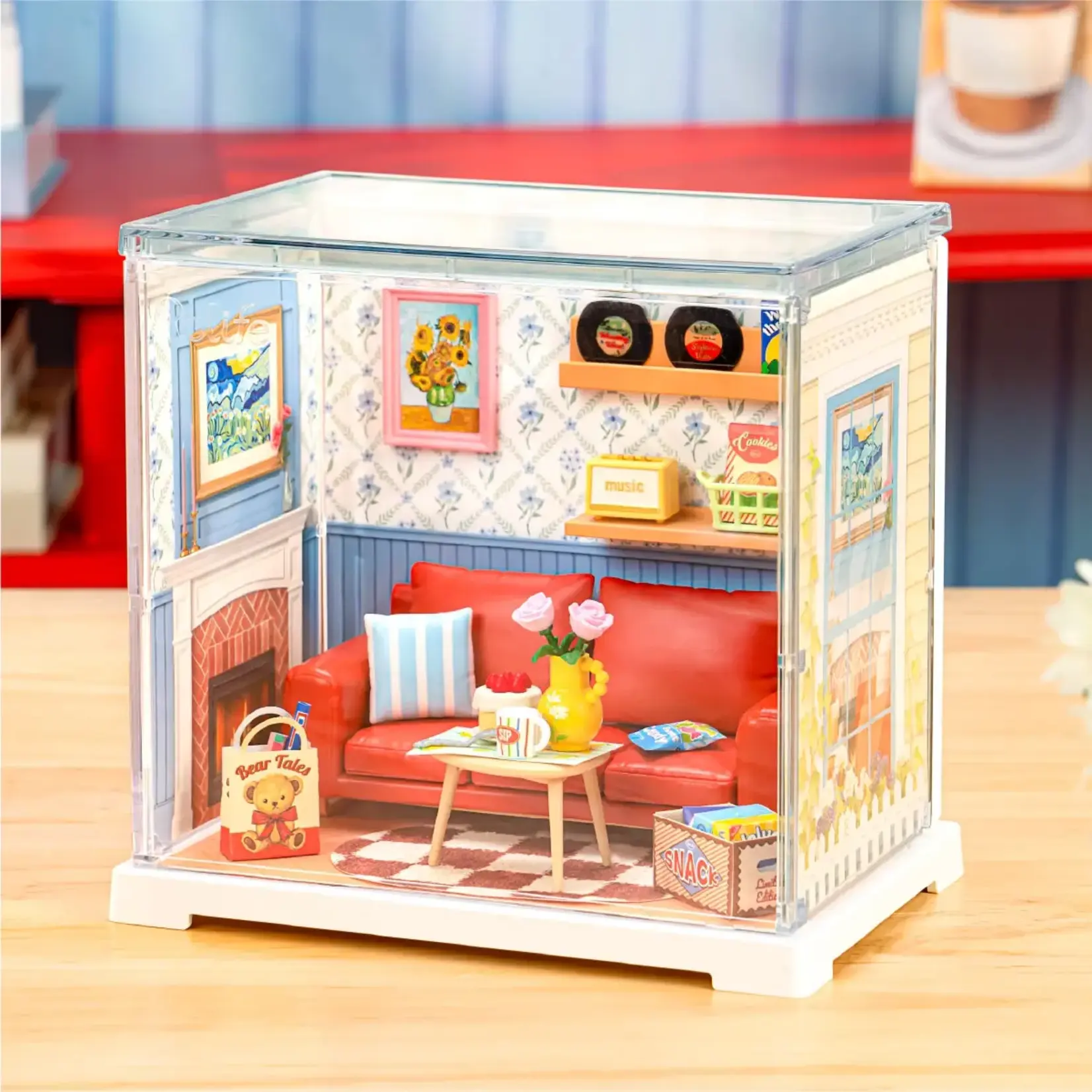 Country Blue Lounge Mini Super Creator DIY Miniature House
