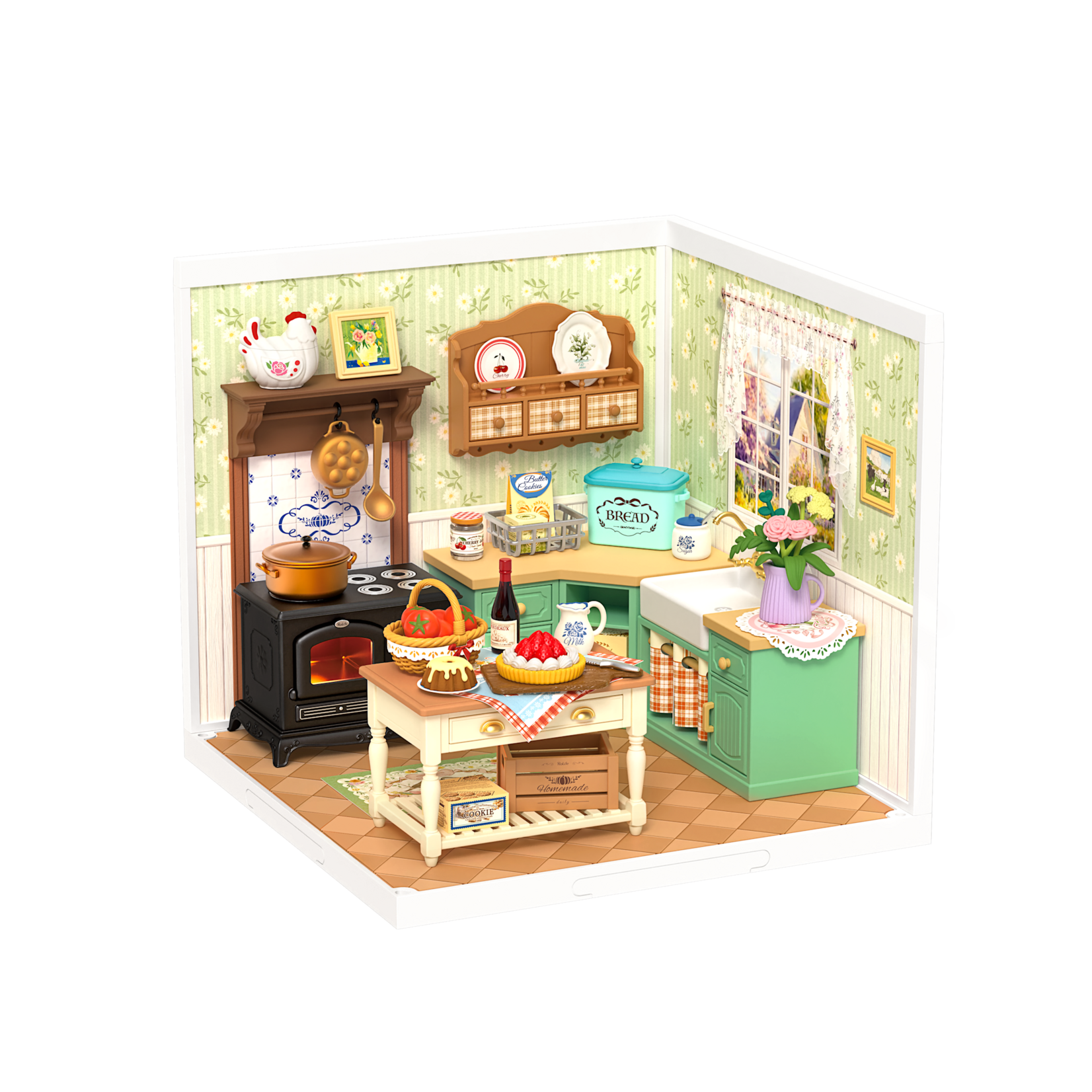 Farmhouse Kitchen DIY Miniature House Kit