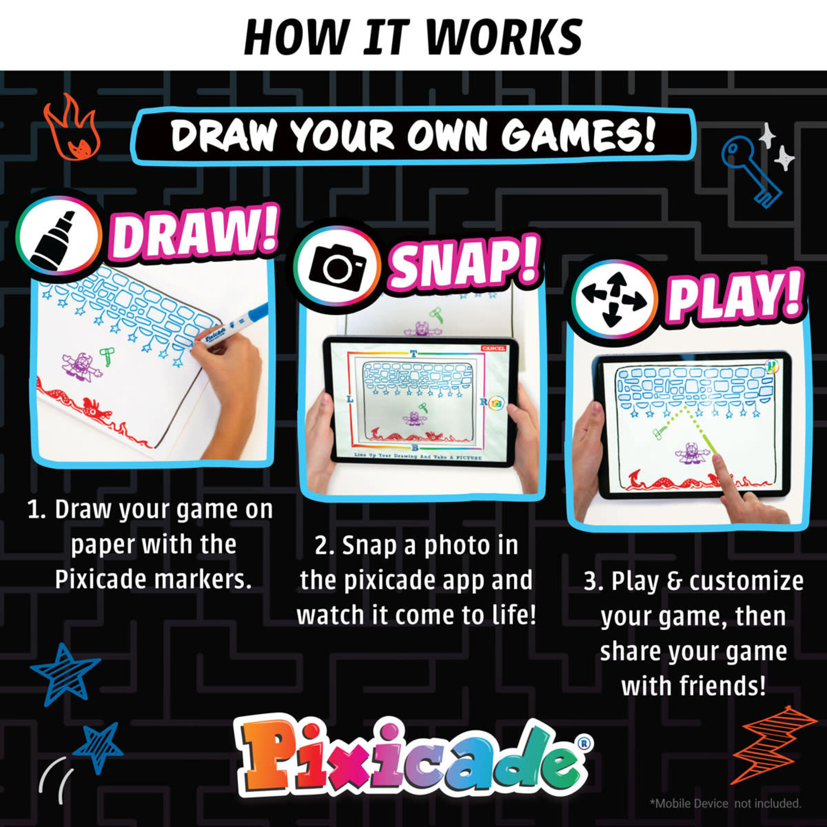 Pixicade! Draw Your Own Games!