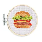 Burger Mini Cross Stitch Embroidery Kit