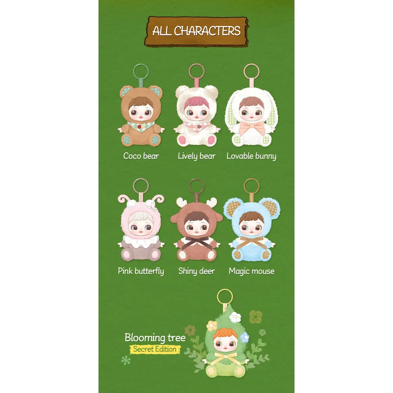 Charline's Forest Hide & Seek Series Surprise Plush Pendant