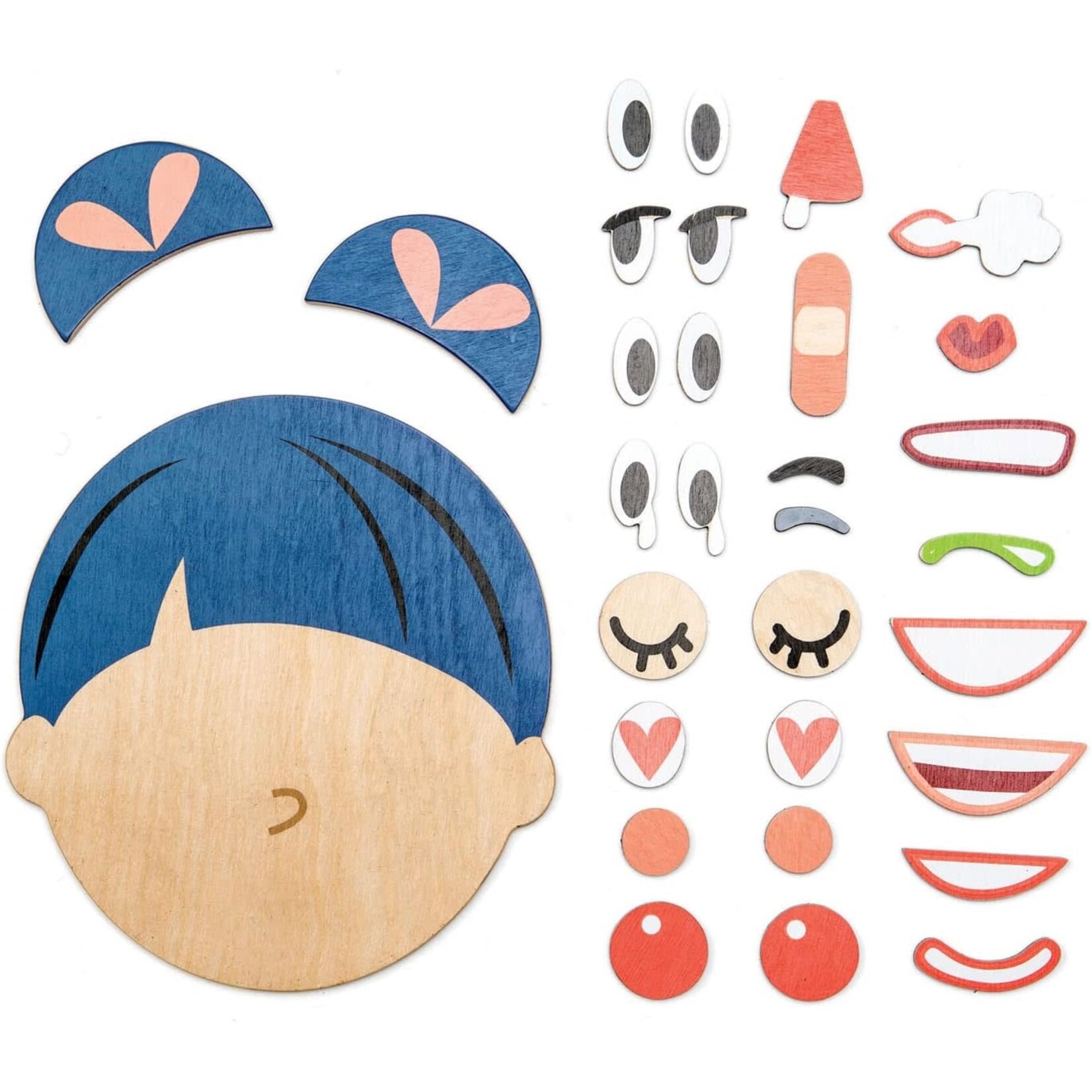 Whats Up Set: Expressive Wooden Puzzle Play