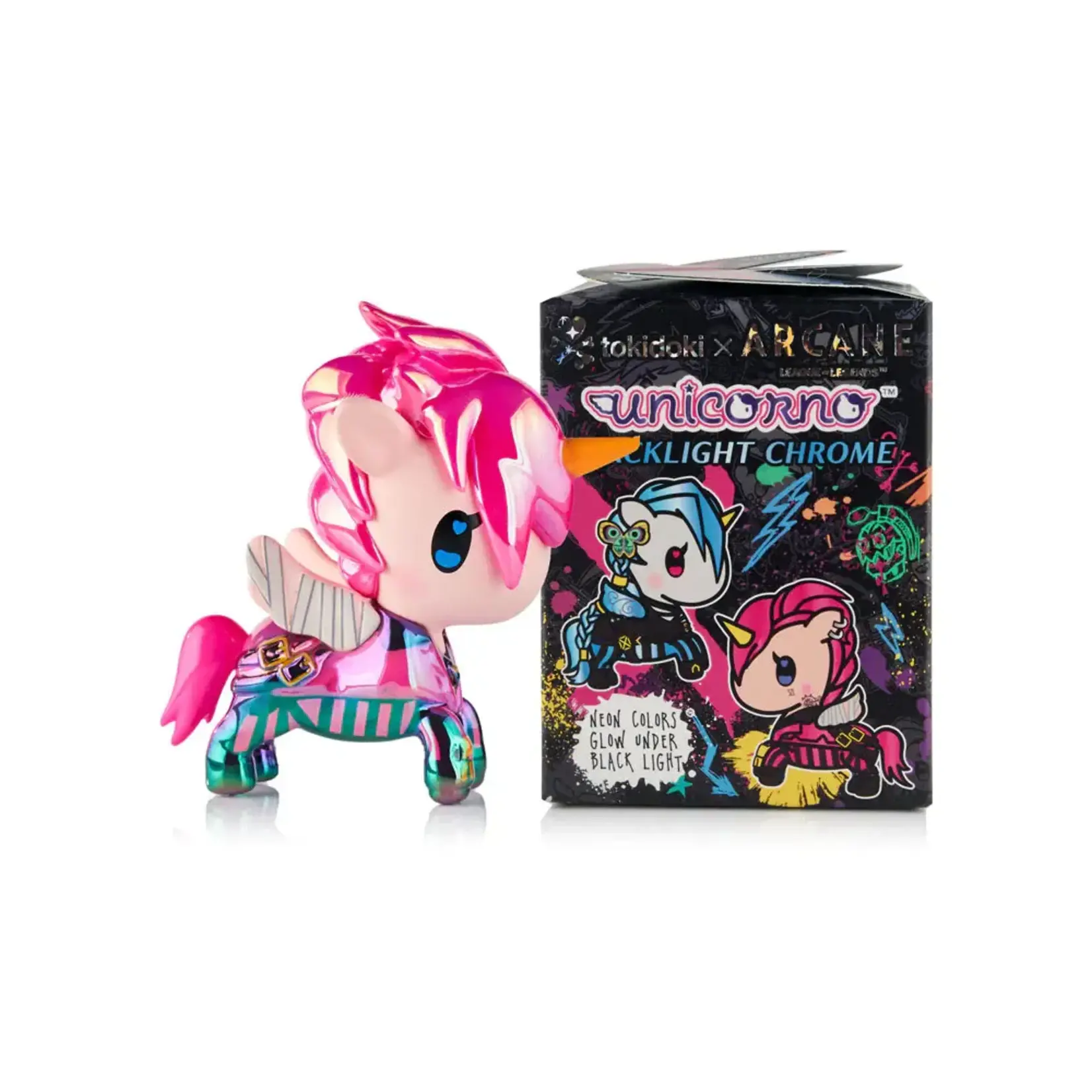 Tokidoki x Arcane Unicorno Black Light Chrome Series Surprise Figure