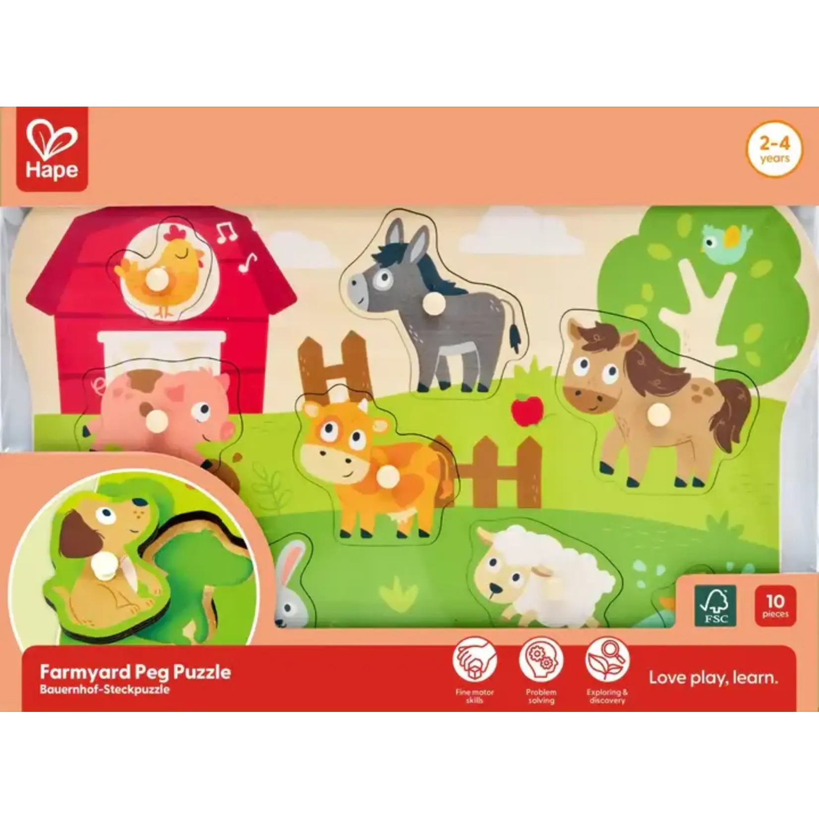 Farm Animals Peg Puzzle