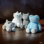 Umao Fuzzy Flocked Animal Series