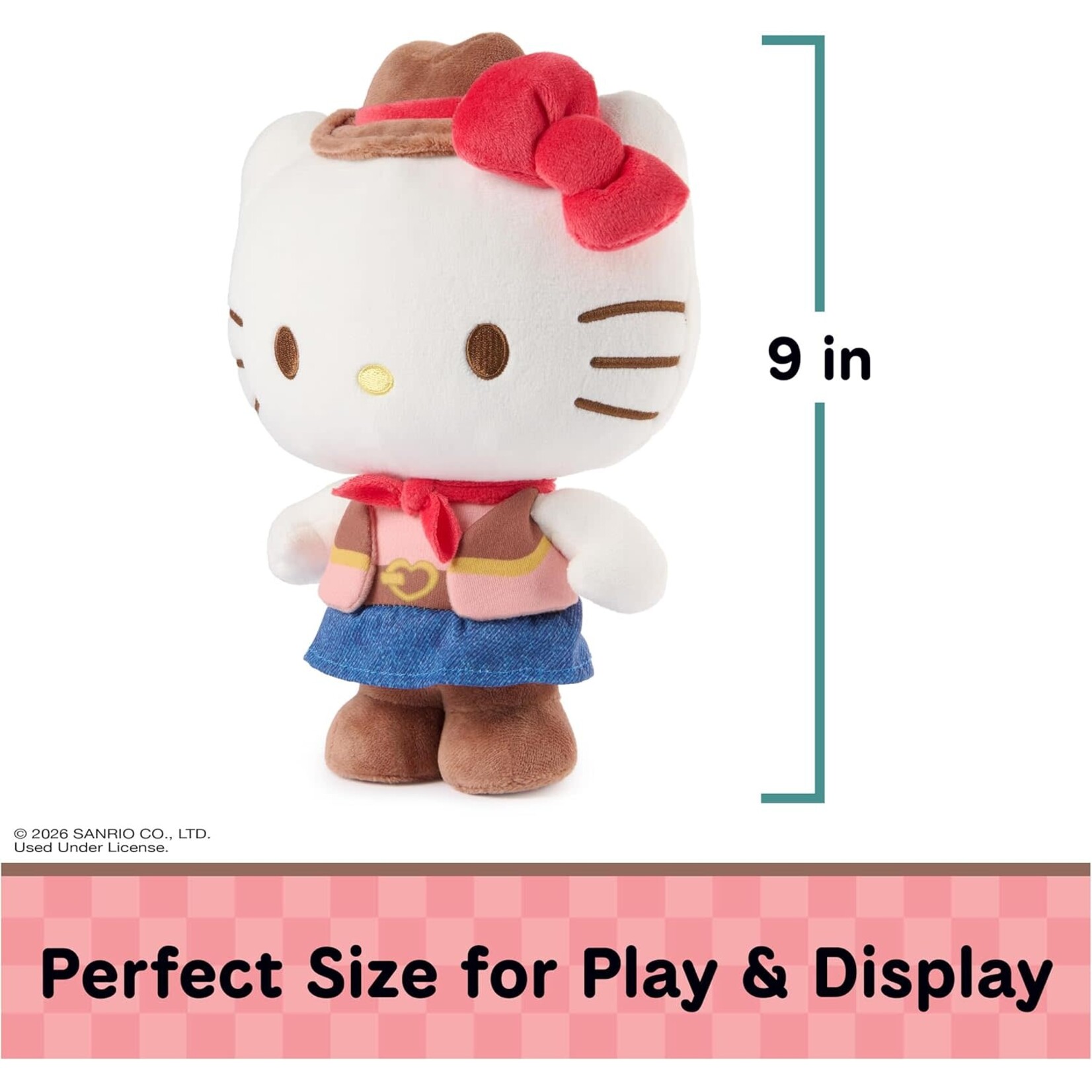 GUND x Hello Kitty Cowgirl 9.5" Plush